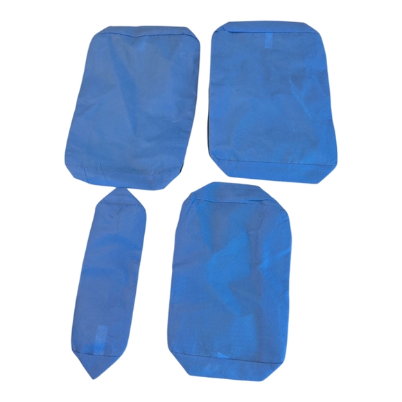 NWOT 4P Zippered Mesh Topped Luggage Organizer Cube Non-Woven, Blue - Picture 2 of 3